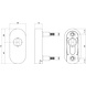 Intersteel Veiligheidsschuifrozet met kerntrekbeveiliging voor profieldeuren geborsteld RVS Intersteel Veiligheidsschuifrozet met kerntrekbeveiliging voor profieldeuren geborsteld RVS