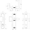 Intersteel Veiligheidsbeslag SKG3 ovaal kerntrekbeveiliging profielcilincergat 72mm aluminium voordeurbeslag