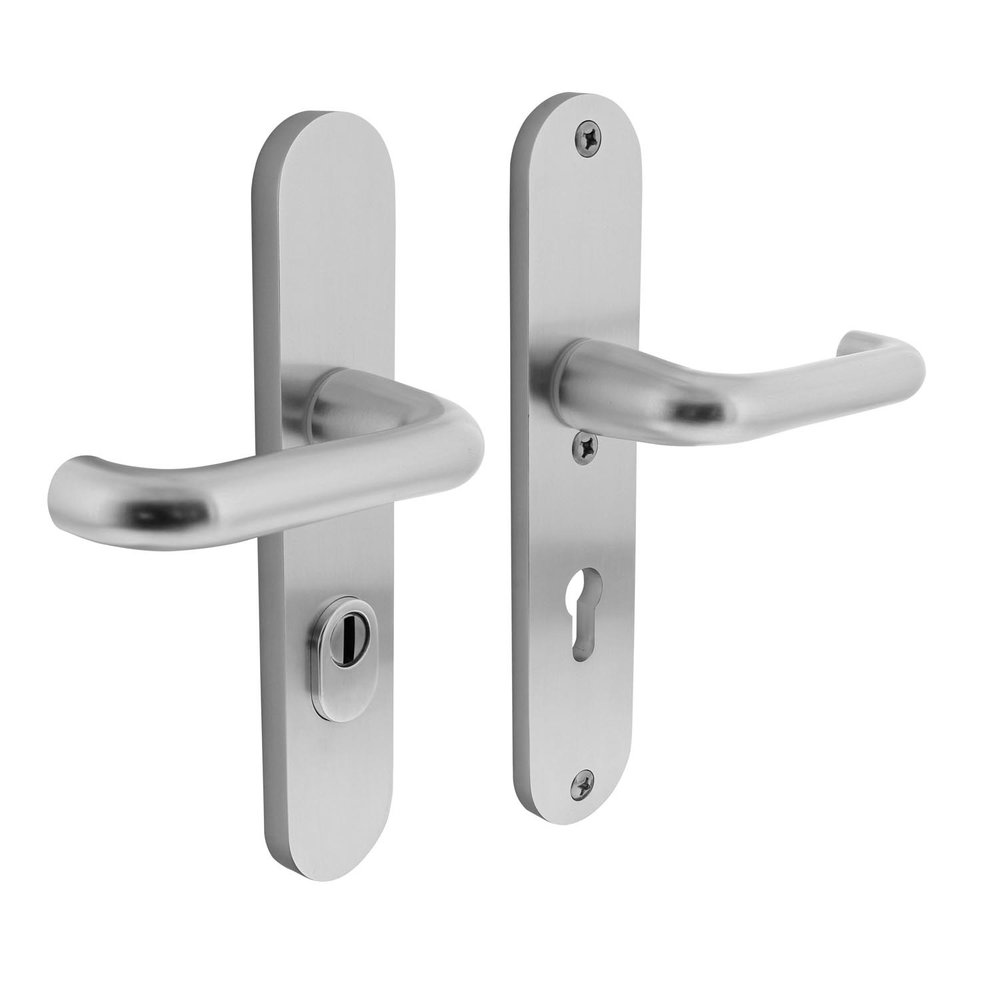 Intersteel Veiligheidsbeslag SKG3 ovaal kerntrekbeveiliging profielcilincergat 72mm aluminium achterdeurbeslag