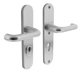 Intersteel Veiligheidsbeslag SKG3 ovaal kerntrekbeveiliging profielcilincergat 72mm aluminium achterdeurbeslag
