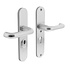 Veiligheidsbeslag SKG3 ovaal kerntrekbeveiliging profielcilincergat 55mm aluminium achterdeurbeslag Veiligheidsbeslag SKG3 ovaal kerntrekbeveiliging profielcilincergat 55mm aluminium achterdeurbeslag
