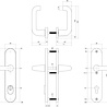 Intersteel Veiligheidsbeslag SKG3 ovaal kerntrekbeveiliging profielcilincergat 55mm aluminium achterdeurbeslag Intersteel Veiligheidsbeslag SKG3 ovaal kerntrekbeveiliging profielcilincergat 55mm aluminium achterdeurbeslag