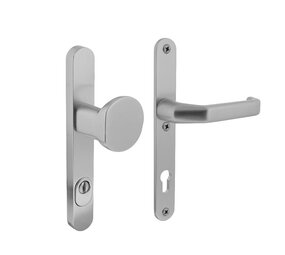 Intersteel Veiligheidsbeslag SKG3 ovaal smal schild kerntrekbeveiliging profielcilincergat 92mm aluminium voordeurbeslag Intersteel Veiligheidsbeslag SKG3 ovaal smal schild kerntrekbeveiliging profielcilincergat 92mm aluminium voordeurbeslag