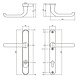 Intersteel Veiligheidsbeslag SKG3 ovaal smal schild kerntrekbeveiliging profielcilincergat 92mm aluminium achterdeurbeslag Intersteel Veiligheidsbeslag SKG3 ovaal smal schild kerntrekbeveiliging profielcilincergat 92mm aluminium achterdeurbeslag