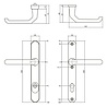 Intersteel Veiligheidsbeslag SKG3 ovaal smalschild aluminium PC 92mm - voor achterdeur Intersteel Veiligheidsbeslag SKG3 ovaal smalschild aluminium PC 92mm - voor achterdeur