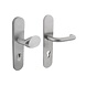 Intersteel Veiligheidsbeslag SKG3 ovaal knop/klink kerntrekbeveiliging profielcilincergat 72mm massief geborsteld RVS voordeurbeslag Intersteel Veiligheidsbeslag SKG3 ovaal knop/klink kerntrekbeveiliging profielcilincergat 72mm massief geborsteld RVS voordeurbeslag