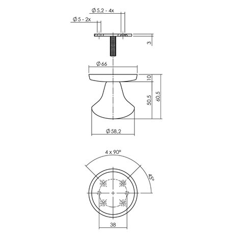 Intersteel Voordeurset veiligheidsbeslag SKG3 rond rozet kerntrekbeveiliging geborsteld RVS Intersteel Voordeurset veiligheidsbeslag SKG3 rond rozet kerntrekbeveiliging geborsteld RVS