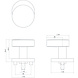 Intersteel Deurknop rond verkropt geborsteld RVS Intersteel Deurknop rond verkropt geborsteld RVS