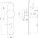 Intersteel Deurknop op schild cilindergat 55mm geborsteld RVS Intersteel Deurknop op schild cilindergat 55mm geborsteld RVS