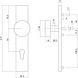 Intersteel Deurknop op rechthoekig schild cilindergat 55mm geborsteld RVS Intersteel Deurknop op rechthoekig schild cilindergat 55mm geborsteld RVS