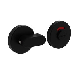 Intersteel WC slot comfortknop rond verdekt RVS mat zwart Intersteel WC slot comfortknop rond verdekt RVS mat zwart