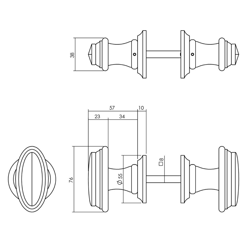 Intersteel Beukenhouten deurklink met rozet, zwart - deurbeslag voor binnendeur - Intersteel Intersteel Beukenhouten deurklink met rozet, zwart - deurbeslag voor binnendeur - Intersteel