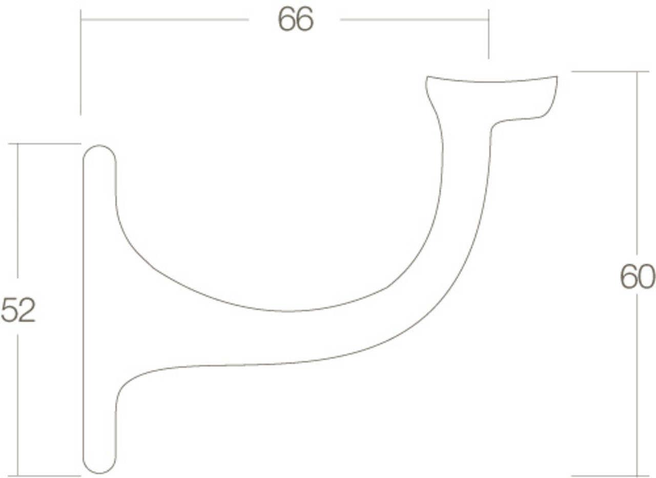 Intersteel Trapleuning houder opschroevend hol chroom Intersteel Trapleuning houder opschroevend hol chroom