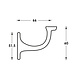 Intersteel Trapleuning houder opschroevend vlak chroom Intersteel Trapleuning houder opschroevend vlak chroom