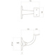 Intersteel Trapleuning houder hol zadel opschroevend geborsteld RVS Intersteel Trapleuning houder hol zadel opschroevend geborsteld RVS
