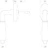 Intersteel Raamsluiting Courgette nikkel/zwart - voor draai- en klapraam - Intersteel Intersteel Raamsluiting Courgette nikkel/zwart - voor draai- en klapraam - Intersteel