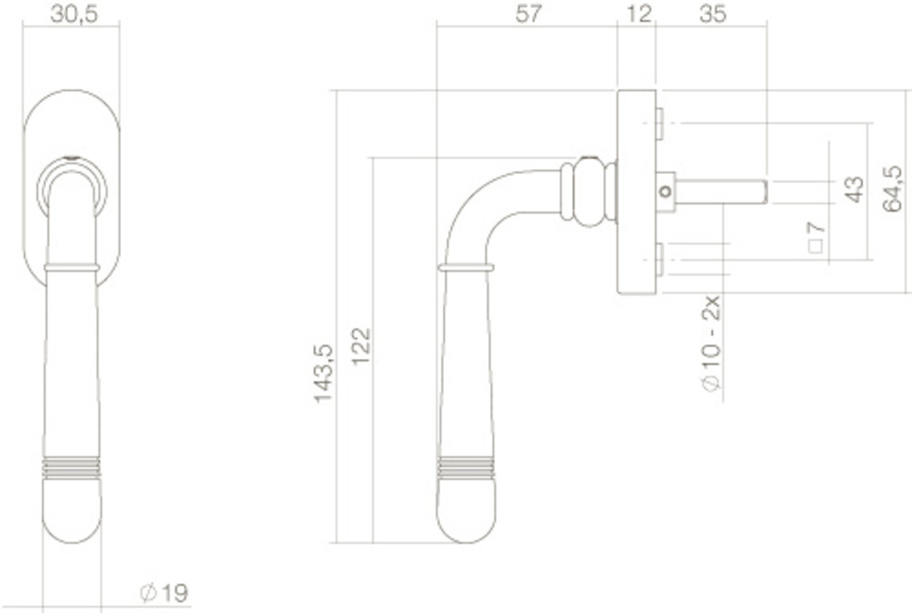 Intersteel Raamsluiting Helena nikkel mat
