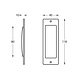 Intersteel Schuifdeurkom 120x40mm chroom Intersteel Schuifdeurkom 120x40mm chroom