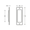 Intersteel Schuifdeurkom 120x40mm chroom - incl. rail en beslag - Intersteel Intersteel Schuifdeurkom 120x40mm chroom - incl. rail en beslag - Intersteel