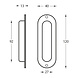 Intersteel Schuifdeurkom ovaal 120x40mm schroefgaten geborsteld RVS Intersteel Schuifdeurkom ovaal 120x40mm schroefgaten geborsteld RVS
