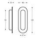 Intersteel Schuifdeurkom ovaal 120x40mm blind geborsteld RVS Intersteel Schuifdeurkom ovaal 120x40mm blind geborsteld RVS