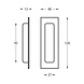 Intersteel Schuifdeurkom rechthoek 120x40mm blind geborsteld RVS Intersteel Schuifdeurkom rechthoek 120x40mm blind geborsteld RVS