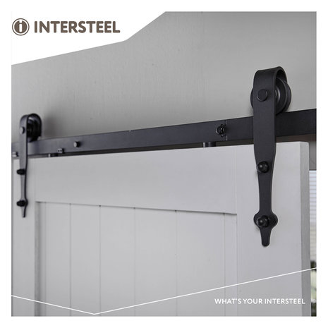 Intersteel Schuifdeur systeem Classic mat zwart - incl. rail en beslag - Intersteel Intersteel Schuifdeur systeem Classic mat zwart - incl. rail en beslag - Intersteel