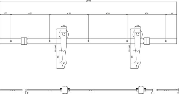 Intersteel Schuifdeur systeem Classic mat zwart - incl. rail en beslag - Intersteel Intersteel Schuifdeur systeem Classic mat zwart - incl. rail en beslag - Intersteel