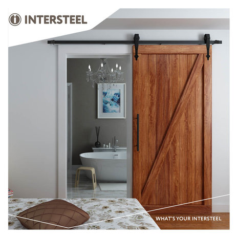 Intersteel Schuifdeur systeem Classic mat zwart - incl. rail en beslag - Intersteel Intersteel Schuifdeur systeem Classic mat zwart - incl. rail en beslag - Intersteel