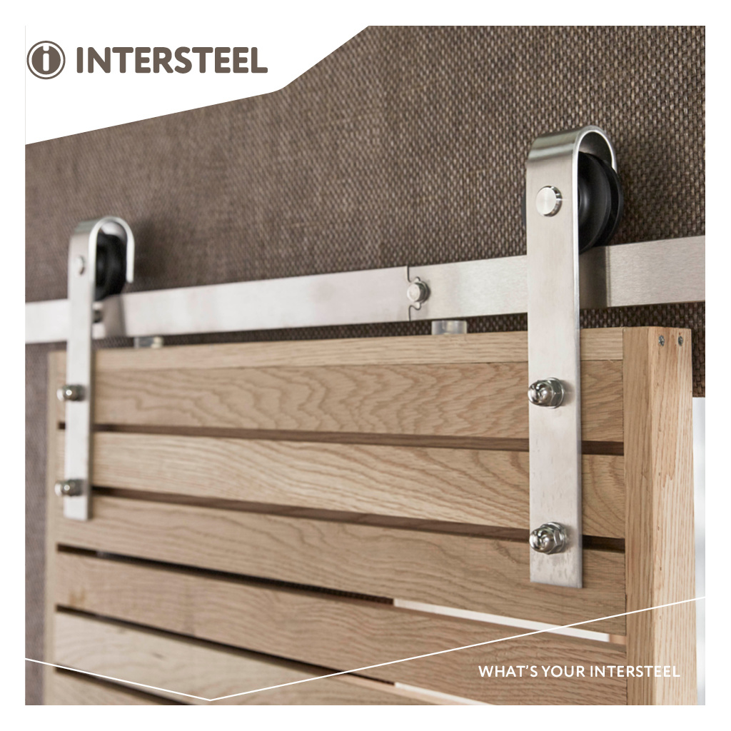 Intersteel Schuifdeur systeem Basic geborsteld RVS