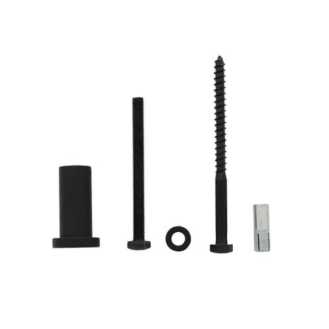 Intersteel Set van 5 verlengde ronde steunen 50mm tbv rail schuifdeursysteem mat zwart Intersteel Set van 5 verlengde ronde steunen 50mm tbv rail schuifdeursysteem mat zwart