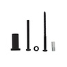 Intersteel Set van 5 verlengde ronde steunen 50mm tbv rail schuifdeursysteem mat zwart Intersteel Set van 5 verlengde ronde steunen 50mm tbv rail schuifdeursysteem mat zwart