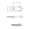 Intersteel Set van 5 verlengde ronde steunen 50mm tbv rail schuifdeursysteem mat zwart Intersteel Set van 5 verlengde ronde steunen 50mm tbv rail schuifdeursysteem mat zwart