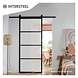Intersteel DIY-schuifdeur Cubo zwart incl. matglas 2150x980x28mm + zwart schuifdeursysteem Basic Intersteel DIY-schuifdeur Cubo zwart incl. matglas 2150x980x28mm + zwart schuifdeursysteem Basic