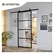 Intersteel DIY-schuifdeur Cubo zwart incl. transparant glas 2150x980x28mm + zwart schuifdeursysteem Basic Top Intersteel DIY-schuifdeur Cubo zwart incl. transparant glas 2150x980x28mm + zwart schuifdeursysteem Basic Top