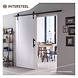Intersteel DIY-schuifdeur Legno MDF wit gegrond 2115x930x38mm + zwart schuifdeursysteem Classic incl. schuifdeurkom en -greep Intersteel DIY-schuifdeur Legno MDF wit gegrond 2115x930x38mm + zwart schuifdeursysteem Classic incl. schuifdeurkom en -greep