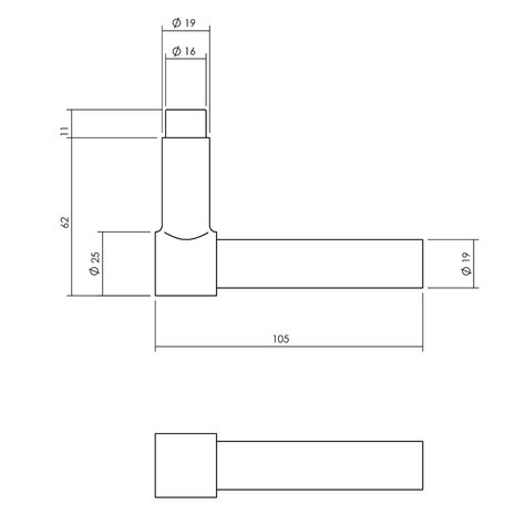 Intersteel Kruk-espagnolet links L-recht met stangenset 2 X 1245mm zwart Intersteel Kruk-espagnolet links L-recht met stangenset 2 X 1245mm zwart