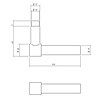 Intersteel Kruk-espagnolet links L-recht met stangenset 2 X 1245mm zwart Intersteel Kruk-espagnolet links L-recht met stangenset 2 X 1245mm zwart
