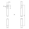 Intersteel Kruk-espagnolet links L-recht met stangenset 2 X 1245mm zwart Intersteel Kruk-espagnolet links L-recht met stangenset 2 X 1245mm zwart