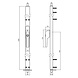 Intersteel Raamespagnolet afsluitbaar links 1200mm uitwisselbare cilinder RAL 9010 wit Intersteel Raamespagnolet afsluitbaar links 1200mm uitwisselbare cilinder RAL 9010 wit
