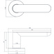 Intersteel Deurklink Massief strak-elegant geveerd op rozet 53x10 met ring geborsteld RVS Intersteel Deurklink Massief strak-elegant geveerd op rozet 53x10 met ring geborsteld RVS
