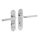 Intersteel Deurklink Recht 16mm slank op schild WC slot 63mm geborsteld RVS Intersteel Deurklink Recht 16mm slank op schild WC slot 63mm geborsteld RVS
