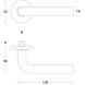 Intersteel Deurklink Recht 16mm slank op rozet met ring geborsteld RVS Intersteel Deurklink Recht 16mm slank op rozet met ring geborsteld RVS