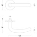 Intersteel Deurklink Sabel 16mm slank op rozet met ring geborsteld RVS Intersteel Deurklink Sabel 16mm slank op rozet met ring geborsteld RVS