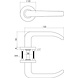 Intersteel - Deurklink Sabel op rozet in geborsteld RVS Intersteel - Deurklink Sabel op rozet in geborsteld RVS