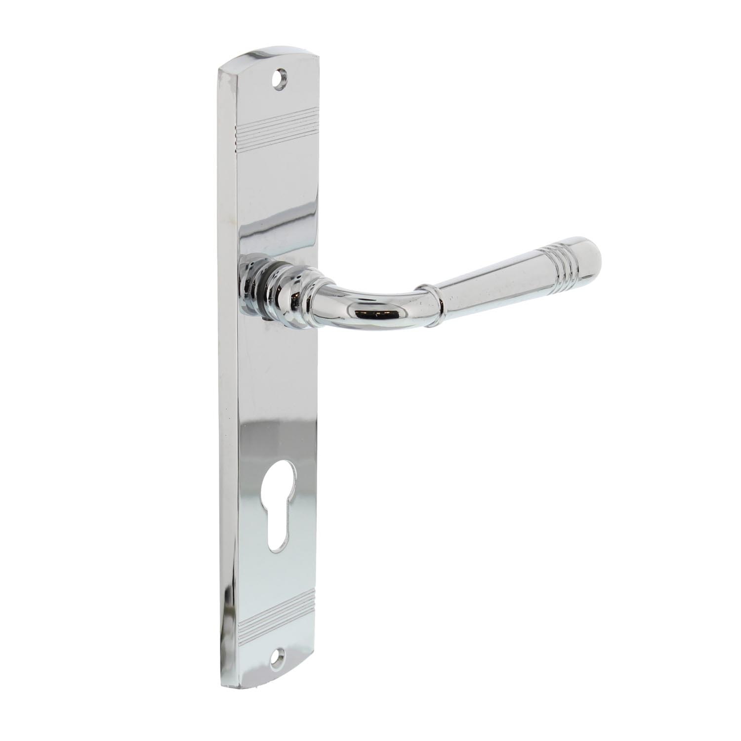 Intersteel Deurklink Helena op schild cilindergat 72mm chroom