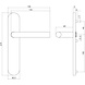 Intersteel Deurklink Recht op schild blind geborsteld RVS Intersteel Deurklink Recht op schild blind geborsteld RVS