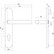 Intersteel Deurklink Recht op schild profielcilindergat 72mm geborsteld RVS Intersteel Deurklink Recht op schild profielcilindergat 72mm geborsteld RVS