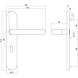 Intersteel Deurklink Rond op schild sleutelgat 56mm geborsteld RVS Intersteel Deurklink Rond op schild sleutelgat 56mm geborsteld RVS