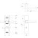 Intersteel Deurklink Vierkant op rechthoekig schild WC slot 63mm geborsteld RVS Intersteel Deurklink Vierkant op rechthoekig schild WC slot 63mm geborsteld RVS